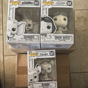 NIB Funko Pop Disney Classics - Dumbo, Snow White, Bambi